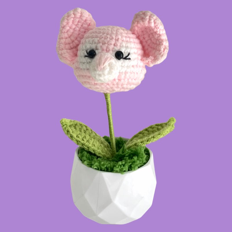 Handcrafted Crochet Owl Flower Planter A2 - Small Beauty