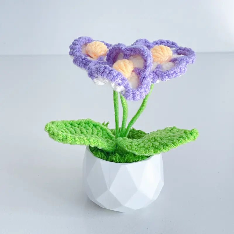 Handcrafted Crochet Flower Planter A19 - Small Beauty