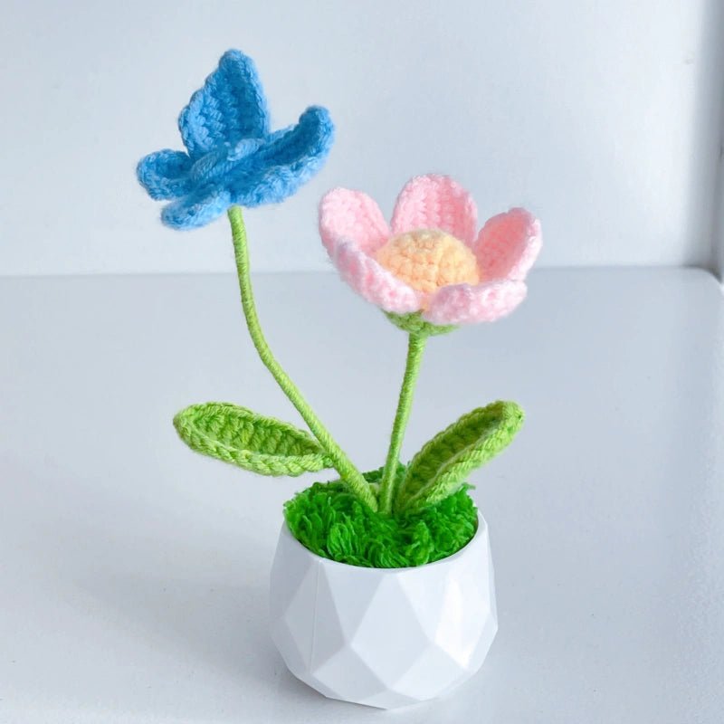 Handcrafted Crochet Flower Planter A28 - Small Beauty