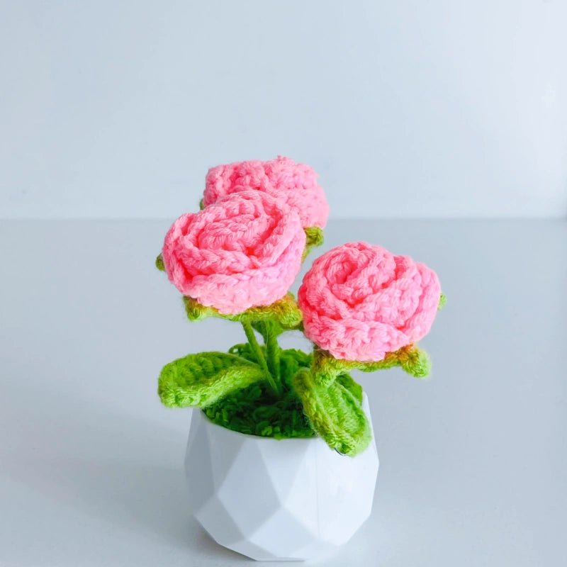 Handcrafted Crochet Flower Planter A29 - Small Beauty