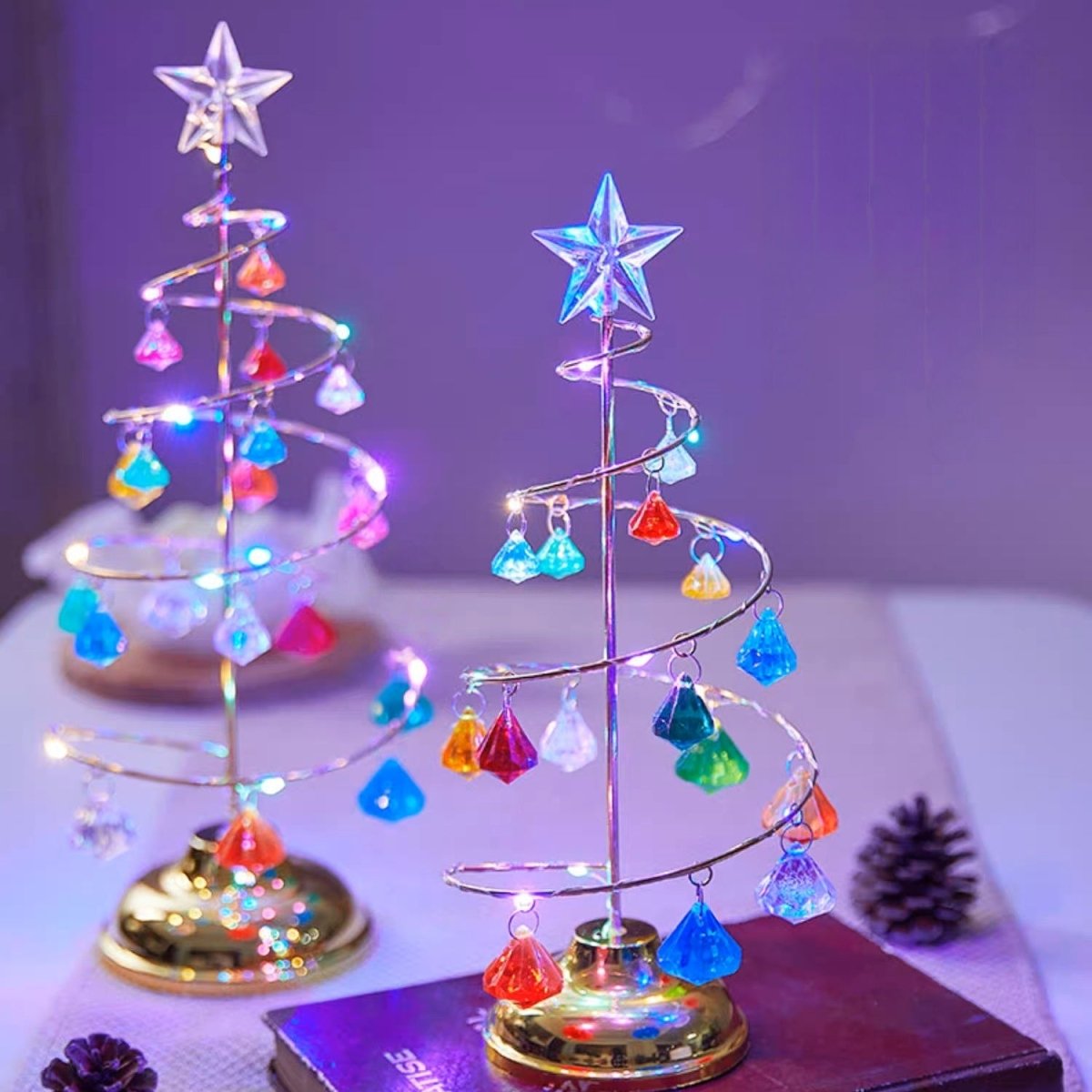 Crystal Glow Spiral Christmas Tree - Small Beauty