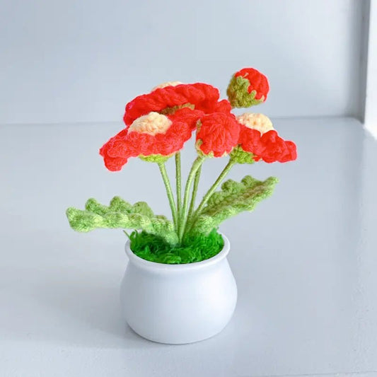Handcrafted Crochet Flower Planter A24 - Small Beauty