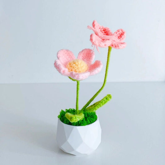Handcrafted Crochet Flower Planter A28 - Small Beauty