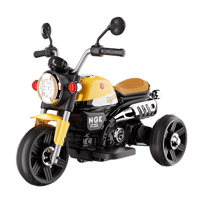 Kids Electric Ride - On Motorcycle, Safe and stable training wheels, Dual Drive, Headlight, Bluetooth, Music - Small Beauty
