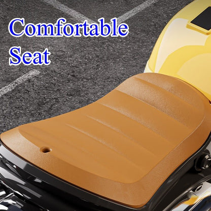 Kids Electric Ride - On Motorcycle, Safe and stable training wheels, Dual Drive, Headlight, Bluetooth, Music - Small Beauty