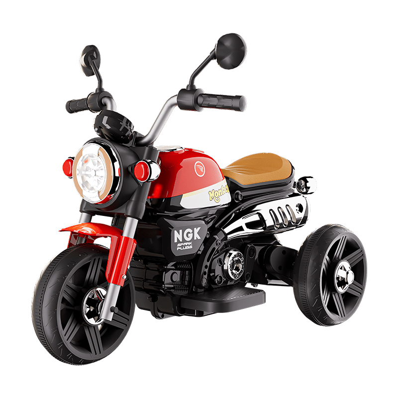 Kids Electric Ride - On Motorcycle, Safe and stable training wheels, Dual Drive, Headlight, Bluetooth, Music - Small Beauty