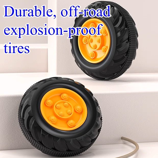 Fully Electric Kids Excavator – Realistic Ride - On Construction Vehicle realistic operation, swichable digging/bulldozing blades, music, lights and colorful spary effects - Small Beauty