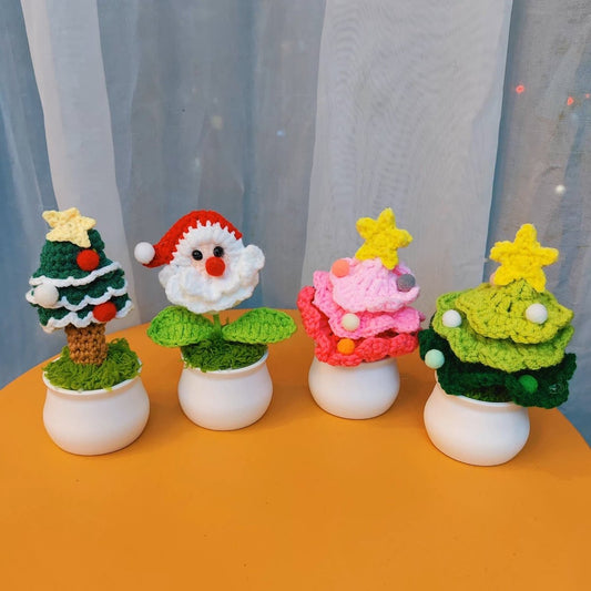 Crochet Christmas Pot Décor  - Small Beauty